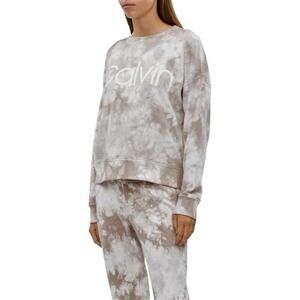 Calvin Klein Womens Performance Logo Tie-Dyed French Terry Sweatshirt, sz. M